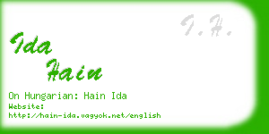 ida hain business card